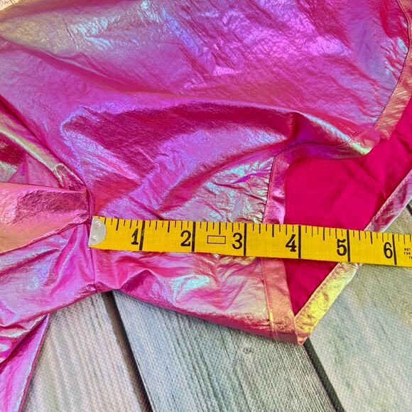 Simply Southern High Waisted Shorts Hot Pink Rainbow Large Pineapple NEW 90s - Picture 8 of 9